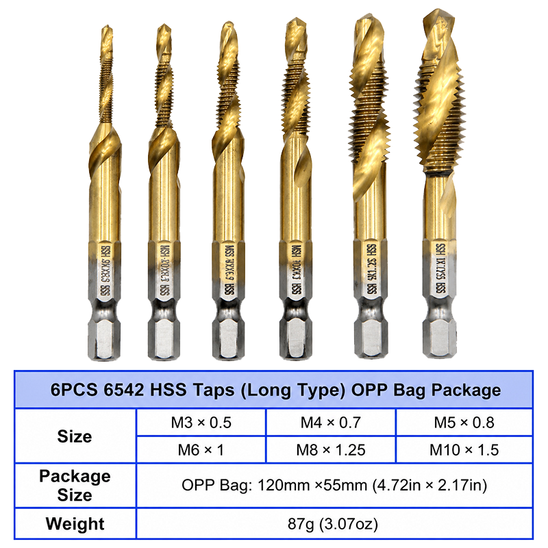 Metric Titanium Plated (Long Type)