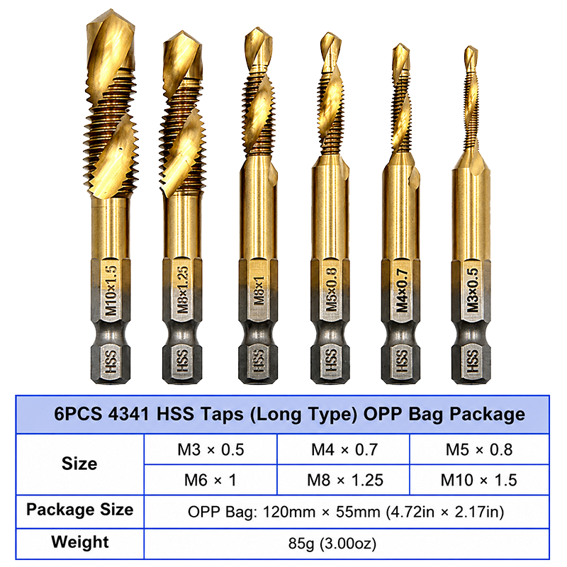 Metric Titanium Plated (Long)